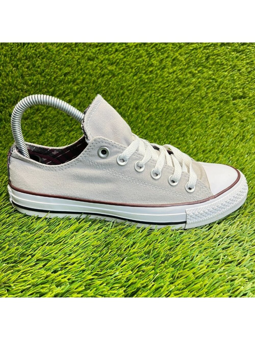 Converse Chuck Taylor All Star Womens Size 7 Gray White Walking Shoes Sneakers